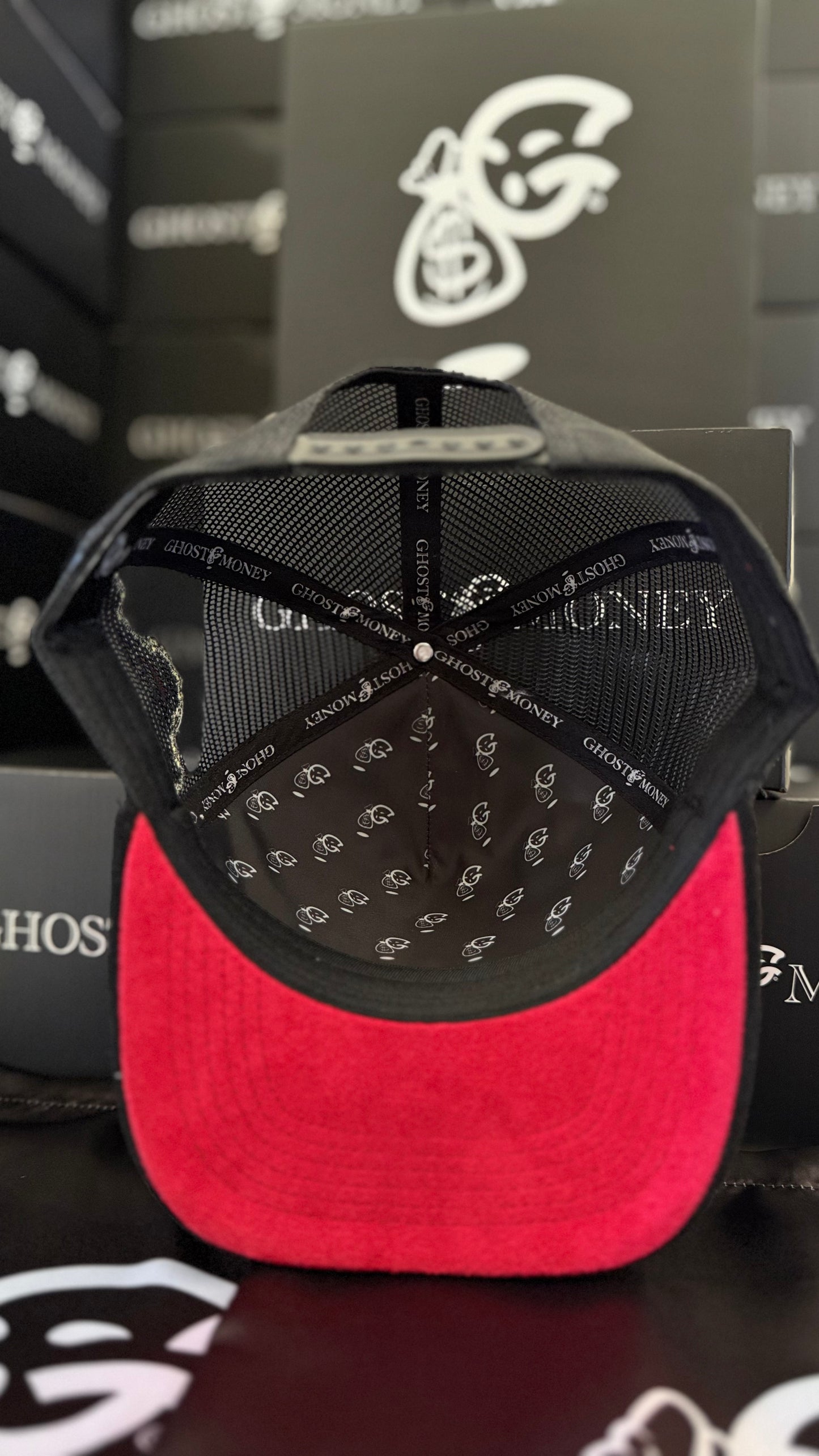 Ghost Money World Trapper Suede Trucker Hat